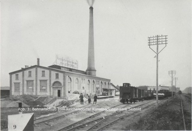 Bahnanschluß zum Reichelsdorfer Kunstbacksteinwerk Seibold