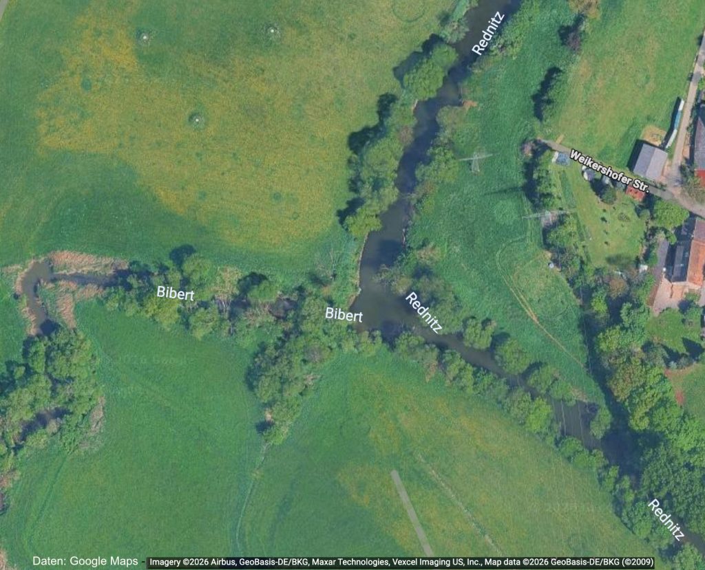 Bibert-Mündung aus der Luft