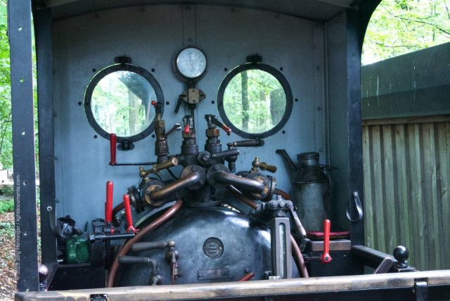 Führerstand einer Dampflok Feldbahn-Museum