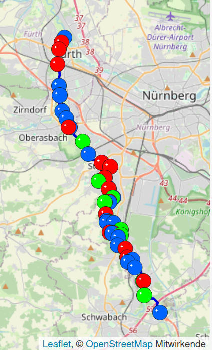 Übersichtskarte der Rednitzperlen