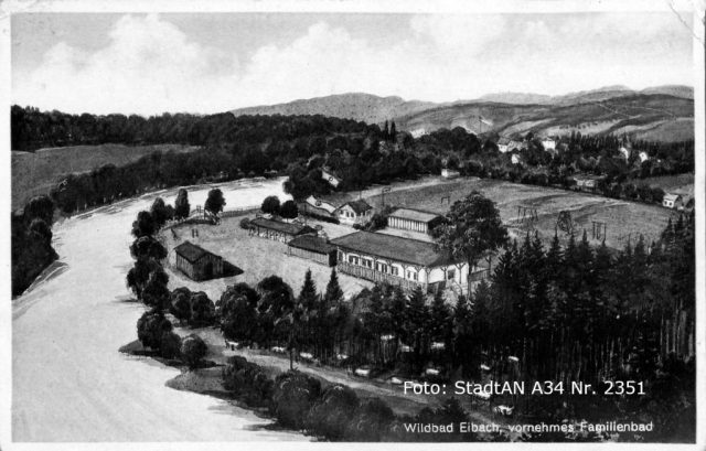 Wildbad: gemalte "Luftbild"-Ansicht des Geländes
